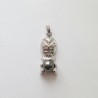 Pendentif TIKI en Argent 925 avec Perle Noire de TAHITI
