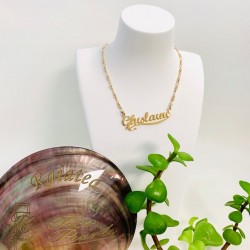 Collier Prénom découpé Plaqué OR 18K