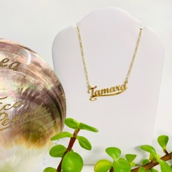 Collier Prénom découpé Plaqué OR 18K