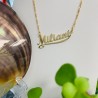 Collier Prénom découpé Plaqué OR 18K